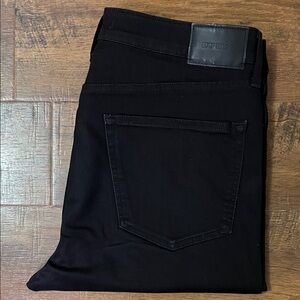 Express Men's Dark Black Athletic Slim Hyper-stretch Jeans